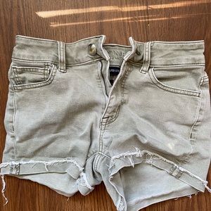 Light green high waisted shorts